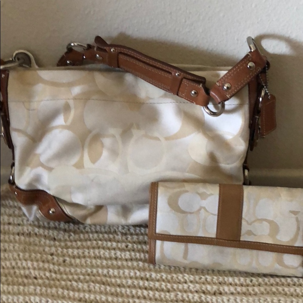 Coach purse and wallet combo